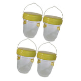 Maxbell 4 Pieces Wasp Traps Outdoor Hanging for Flies Outside Farm Bee Traps Catcher Yellow
