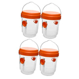 Maxbell 4 Pieces Wasp Traps Outdoor Hanging for Flies Outside Farm Bee Traps Catcher Orange