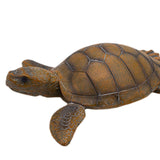 Maxbell Turtle Statue Outdoor Realistic Turtle Pond Sculpture for Outdoor Pool Floor 31.5x28.5x9.5cm