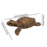 Maxbell Turtle Statue Outdoor Realistic Turtle Pond Sculpture for Outdoor Pool Floor 31.5x28.5x9.5cm