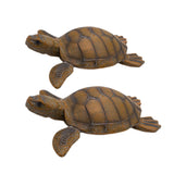 Maxbell Turtle Statue Outdoor Realistic Turtle Pond Sculpture for Outdoor Pool Floor 31.5x28.5x9.5cm
