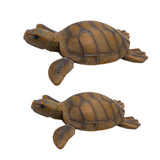 Maxbell Turtle Statue Outdoor Realistic Turtle Pond Sculpture for Outdoor Pool Floor 31.5x28.5x9.5cm