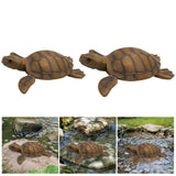 Maxbell Turtle Statue Outdoor Realistic Turtle Pond Sculpture for Outdoor Pool Floor 31.5x28.5x9.5cm