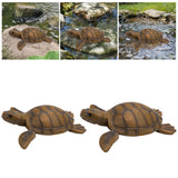 Maxbell Turtle Statue Outdoor Realistic Turtle Pond Sculpture for Outdoor Pool Floor 31.5x28.5x9.5cm