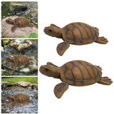 Maxbell Turtle Statue Outdoor Realistic Turtle Pond Sculpture for Outdoor Pool Floor 31.5x28.5x9.5cm