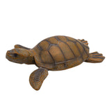 Maxbell Turtle Statue Outdoor Realistic Turtle Pond Sculpture for Outdoor Pool Floor 31.5x28.5x9.5cm
