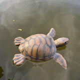 Maxbell Turtle Statue Outdoor Realistic Turtle Pond Sculpture for Outdoor Pool Floor 31.5x28.5x9.5cm