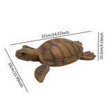 Maxbell Turtle Statue Outdoor Realistic Turtle Pond Sculpture for Outdoor Pool Floor 37x33x10.5cm