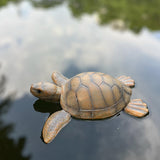 Maxbell Turtle Statue Outdoor Realistic Turtle Pond Sculpture for Outdoor Pool Floor 37x33x10.5cm