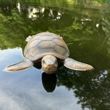 Maxbell Turtle Statue Outdoor Realistic Turtle Pond Sculpture for Outdoor Pool Floor 37x33x10.5cm