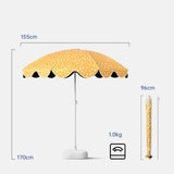 Maxbell Patio Umbrella Pool Beach Heavy Duty Shade Screen Replacement Parasol Canopy without Base