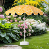 Maxbell Patio Umbrella Pool Beach Heavy Duty Shade Screen Replacement Parasol Canopy with Base