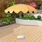 Maxbell Patio Umbrella Pool Beach Heavy Duty Shade Screen Replacement Parasol Canopy with Base