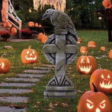 Maxbell Crow Cross Graveyard Headstone Prop Bar Scene Decor Foam Halloween Tombstone