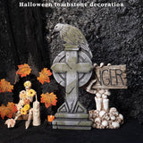 Maxbell Crow Cross Graveyard Headstone Prop Bar Scene Decor Foam Halloween Tombstone