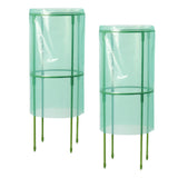 Maxbell Garden Cloches for Plants Gifts Reusable Sun Protection Protector Plant Cage 2 Piece