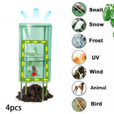 Maxbell Garden Cloches for Plants Gifts Reusable Sun Protection Protector Plant Cage 4 Piece