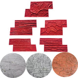 Maxbell Vivid Stone Texture Rock Texture Seamless Stamp Mat for Outdoor Garden Patio A