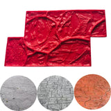 Maxbell Vivid Stone Texture Rock Texture Seamless Stamp Mat for Outdoor Garden Patio A