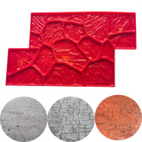 Maxbell Vivid Stone Texture Rock Texture Seamless Stamp Mat for Outdoor Garden Patio C