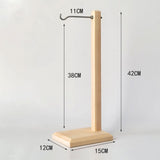 Maxbell Wind Chime Stand Wood Pendant Display Stand for Countertop Dinner Table Home Wooden color