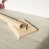 Maxbell Wind Chime Stand Wood Pendant Display Stand for Countertop Dinner Table Home Wooden color