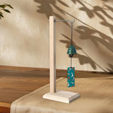 Maxbell Wind Chime Stand Wood Pendant Display Stand for Countertop Dinner Table Home Wooden color