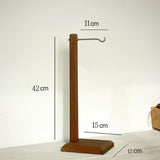 Maxbell Wind Chime Stand Wood Pendant Display Stand for Countertop Dinner Table Home Brown