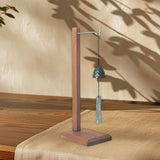 Maxbell Wind Chime Stand Wood Pendant Display Stand for Countertop Dinner Table Home Brown