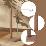 Maxbell Wind Chime Stand Wood Pendant Display Stand for Countertop Dinner Table Home Brown