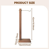 Maxbell Wind Chime Stand Wood Pendant Display Stand for Countertop Dinner Table Home Brown