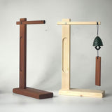 Maxbell Wind Chime Stand Elegant Windchime Holder for Pendant Necklace Wedding Event Wood Color