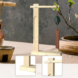 Maxbell Wind Chime Stand Elegant Windchime Holder for Pendant Necklace Wedding Event Wood Color