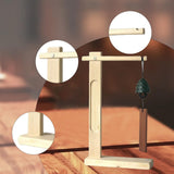Maxbell Wind Chime Stand Elegant Windchime Holder for Pendant Necklace Wedding Event Wood Color
