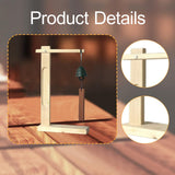 Maxbell Wind Chime Stand Elegant Windchime Holder for Pendant Necklace Wedding Event Wood Color