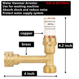 Maxbell Water Hammer Arrestor for Washing Machine Fitting 3/4" NH Male Female Thread