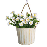 Maxbell Hanging Flower Pot Iron Rustic Hanging Planter for Living Room Yard Entryway