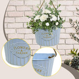 Maxbell Hanging Planter Indoor Wall Flower Pot for Yard Housewarming Gift Home Decor blue