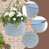 Maxbell Hanging Planter Indoor Wall Flower Pot for Yard Housewarming Gift Home Decor blue
