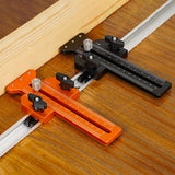 Maxbell Thin Jig Table Saw Jig Guide A Way Roller Fit U Shape and T Slot Black