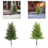 Maxbell 20inch Xmas Artificial Pine Tree with Spike for Outdoor Accessories Lifelike Green