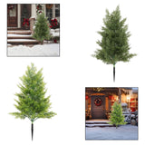 Maxbell 20inch Xmas Artificial Pine Tree with Spike for Outdoor Accessories Lifelike Green