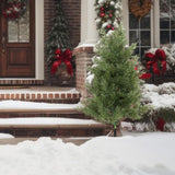 Maxbell 20inch Xmas Artificial Pine Tree with Spike for Outdoor Accessories Lifelike Green