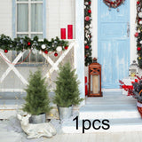 Maxbell 20inch Xmas Artificial Pine Tree with Spike for Outdoor Accessories Lifelike Green