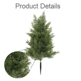 Maxbell 20inch Xmas Artificial Pine Tree with Spike for Outdoor Accessories Lifelike Green
