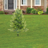 Maxbell 20inch Xmas Artificial Pine Tree with Spike for Outdoor Accessories Lifelike Yellow Green