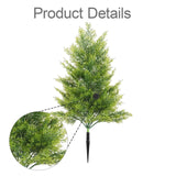 Maxbell 20inch Xmas Artificial Pine Tree with Spike for Outdoor Accessories Lifelike Yellow Green