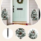 Maxbell Artificial Christmas Tree Branch Topiary for Backyard Outside Indoor/Outdoor White