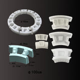 Maxbell Concrete Mould Well Maker Lightweight Decorative DIY for Garden Lawn Walkway Inner diameter 60cm