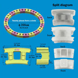 Maxbell Concrete Mould Well Maker Lightweight Decorative DIY for Garden Lawn Walkway Inner diameter200cm